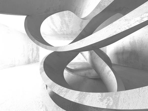 Beton mimari arka plan. Soyut boş karanlık oda. 3D render illüstrasyon