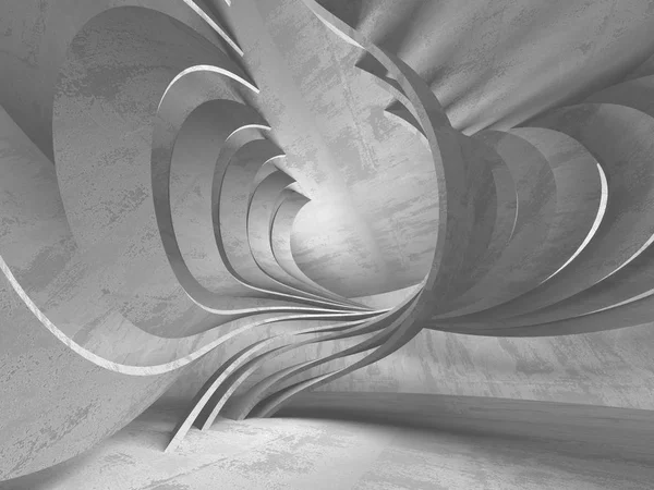 Beton mimari arka plan. Soyut boş karanlık oda. 3D render illüstrasyon