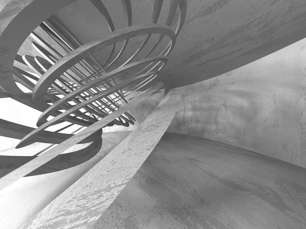 Geometrik beton mimari arka plan. 3D render illüstrasyon