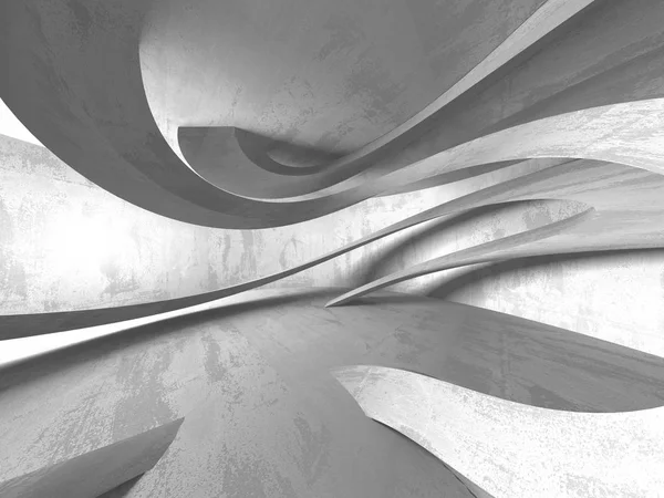 Geometrik beton mimari arka plan. 3D render illüstrasyon