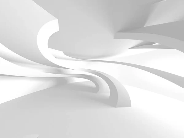 Abstract Modern White Architecture Background Render Illustration — Stock Photo, Image