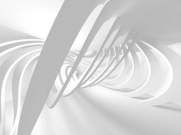 Абстрактный Современный Белый Архитектурный Фон Трехмерная Иллюстрация — стоковое фото