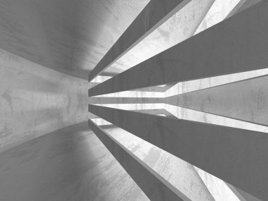 Geometrik beton mimari arka plan. 3D render illüstrasyon