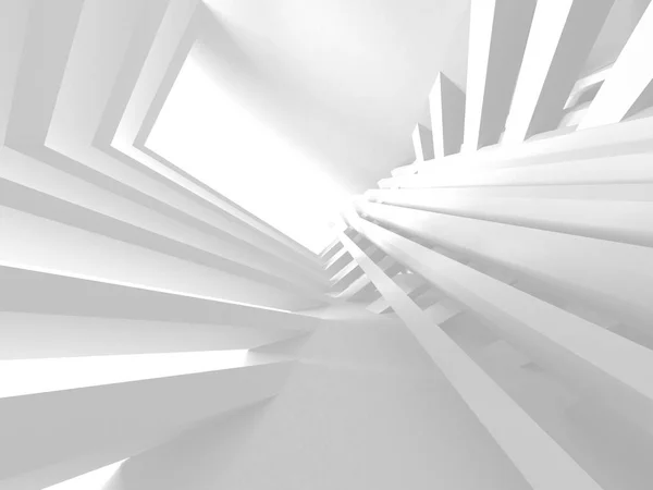 抽象的现代白色建筑背景 3D渲染说明 — 图库照片