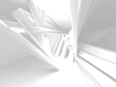 Soyut mimari modern tasarım arka planı. 3d resimleme