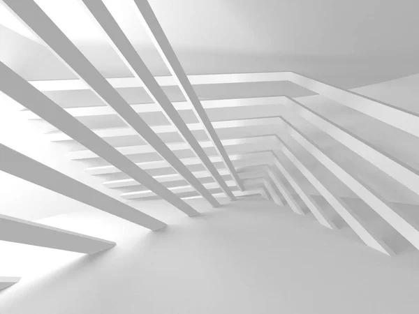 未来の白の建築デザインの背景 レンダリング図 — ストック写真