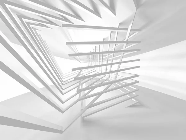 Abstract Modern White Architecture Background Render Illustration — Stock Photo, Image