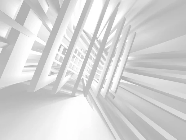 Architektura Biały Budowlanych Nowoczesne Wnętrza Tło Render Ilustracja — Zdjęcie stockowe