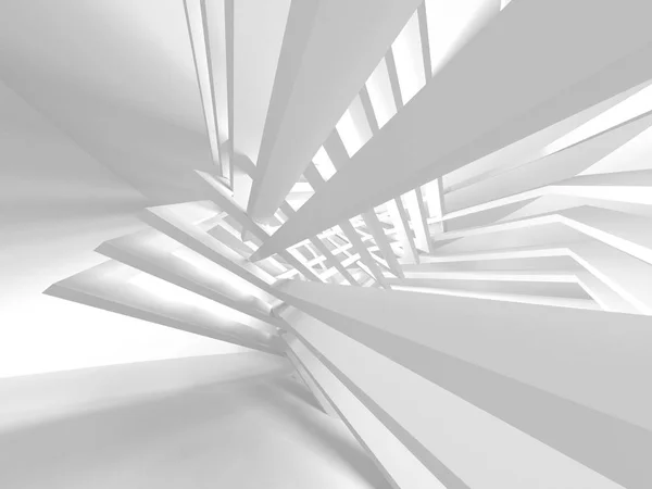Abstract Modern White Architecture Background Render Illustration Stock Photo