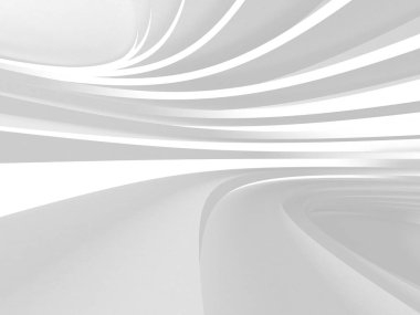 Soyut modern beyaz mimari arka planı. 3d resimleme