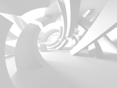 Soyut mimari modern tasarım arka planı. 3d resimleme