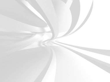 Soyut modern beyaz mimari arka planı. 3d resimleme