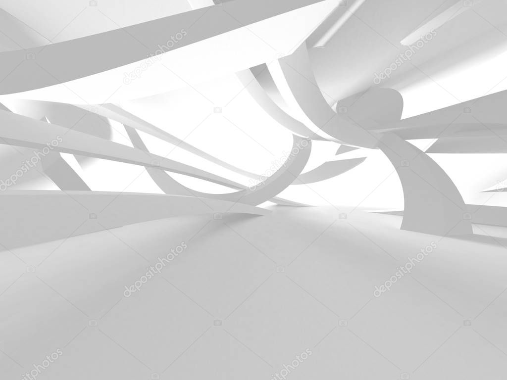 Abstract Architecture Modern Design Background. 3d Render illustration