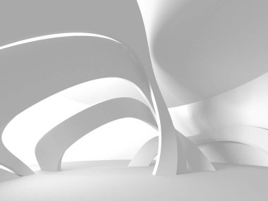 Soyut mimari modern tasarım arka planı. 3d resimleme