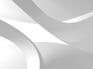 Soyut modern beyaz mimari arka planı. 3d resimleme