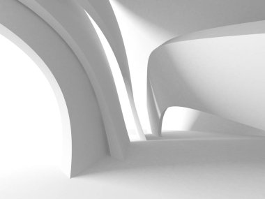 Soyut mimari modern tasarım arka planı. 3d resimleme