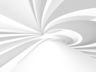 Soyut modern beyaz mimari arka planı. 3d resimleme