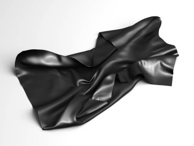 Siyah ipek zerafet masa örtüsü. Show Fuarı