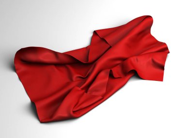 Kırmızı ipek zerafet masa örtüsü. Show Fuarı