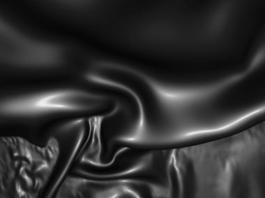 Siyah ipek zerafet masa örtüsü. Show Fuarı