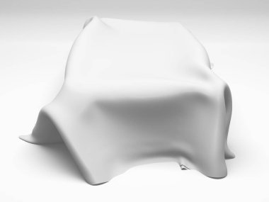 Beyaz ipek zerafet masa örtüsü. Show Fuarı