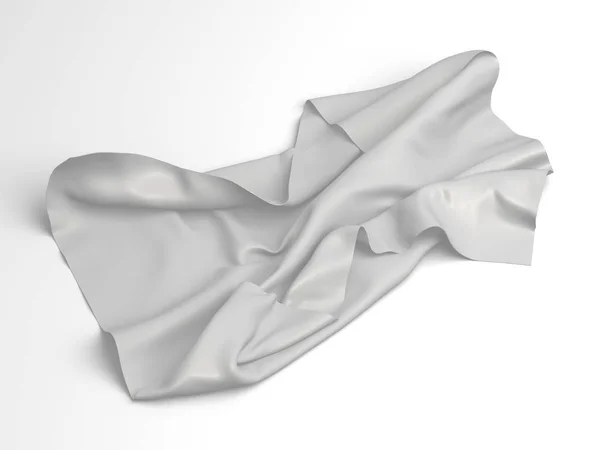 Tovaglia elegante in seta bianca. Fiera fieristica — Foto Stock