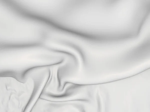 Біла шовкова витончена скатертина. виставка виставки — стокове фото