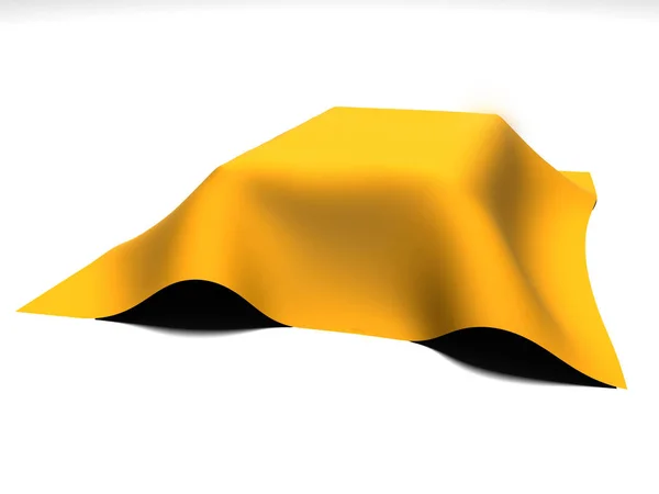 Tovaglia elegante in seta dorata. Fiera fieristica — Foto Stock