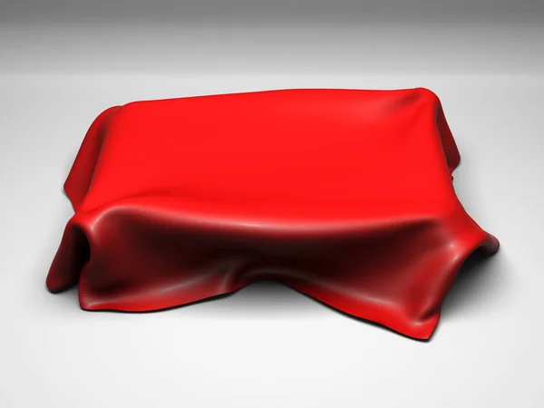 Mantel de elegancia de seda roja. Exposición ferial —  Fotos de Stock