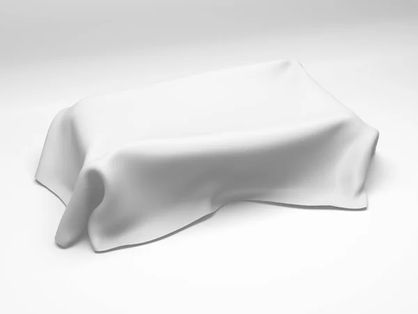 Nappe élégante en soie blanche. Exposition du salon — Photo