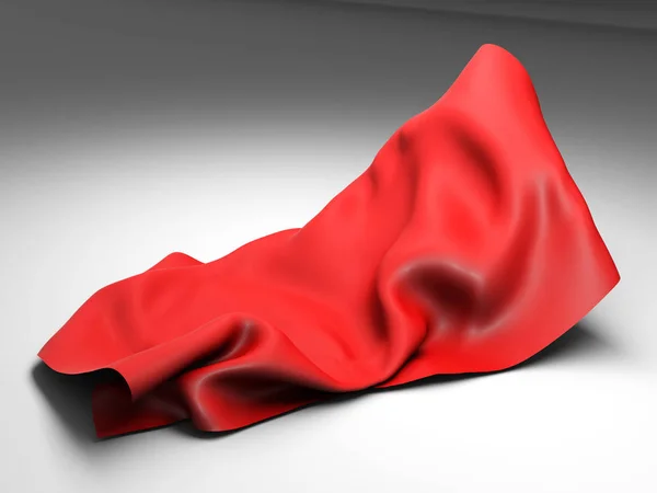 Red silk elegance tablecloth. Trade show exhibition — Stock Photo, Image