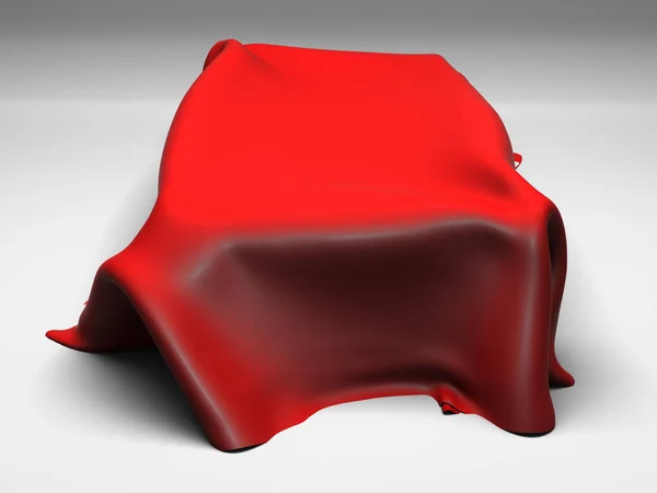 Τραπεζομάντηλο κόκκινο μετάξι κομψότητα. Έκθεση — Φωτογραφία Αρχείου