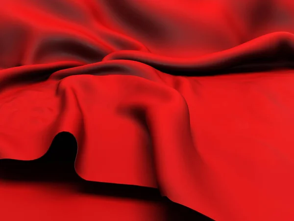 赤いシルクのエレガントなテーブル クロス。トレード ショー展示会 — ストック写真