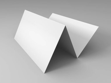 Boş beyaz klasör broşür şablonu mockup