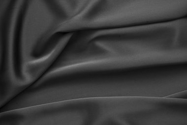 Siyah lüks dalgalı sakinleştirmek parlak ipek perdelik kumaş