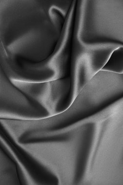 Siyah lüks dalgalı sakinleştirmek parlak ipek perdelik kumaş