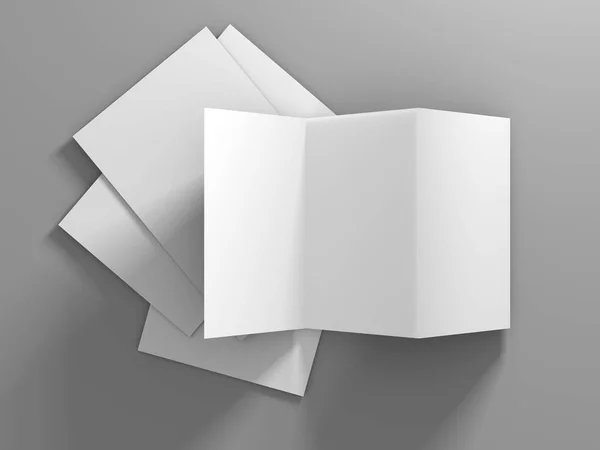 Modelo de brochura de pasta branca em branco mockup — Fotografia de Stock