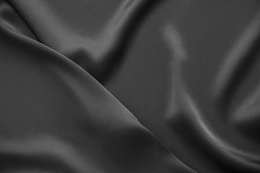 Siyah lüks dalgalı sakinleştirmek parlak ipek perdelik kumaş