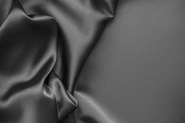 Siyah lüks dalgalı sakinleştirmek parlak ipek perdelik kumaş