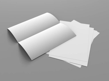 Boş beyaz klasör broşür şablonu mockup