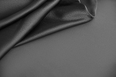 Siyah lüks dalgalı sakinleştirmek parlak ipek perdelik kumaş