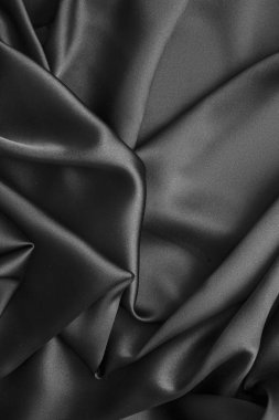 Siyah lüks dalgalı sakinleştirmek parlak ipek perdelik kumaş