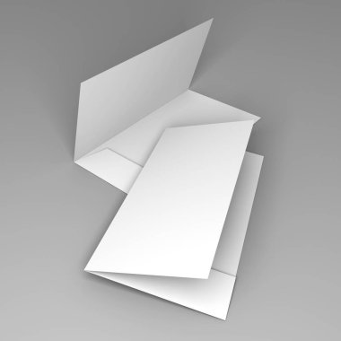 Boş beyaz klasör broşür şablonu mockup