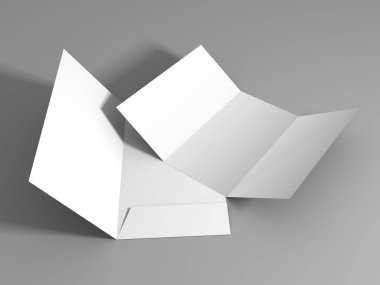 Boş beyaz klasör broşür şablonu mockup