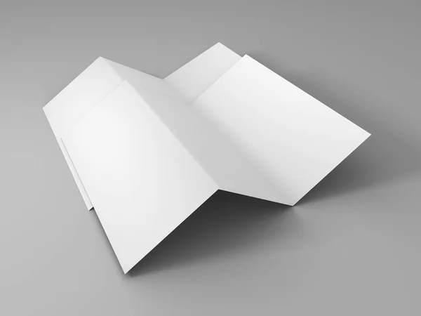 Blank white folder brochure template mockup — Stock Photo, Image