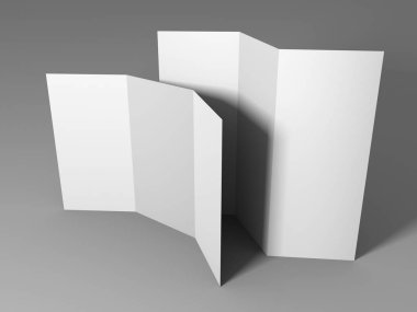 Boş beyaz klasör broşür şablonu mockup