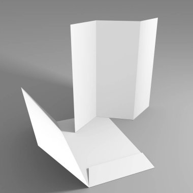 Boş beyaz klasör broşür şablonu mockup