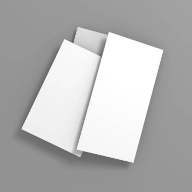 Boş beyaz klasör broşür şablonu mockup