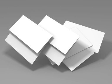 Boş beyaz klasör broşür şablonu mockup