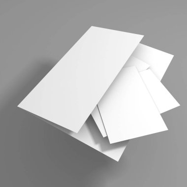 Boş beyaz klasör broşür şablonu mockup
